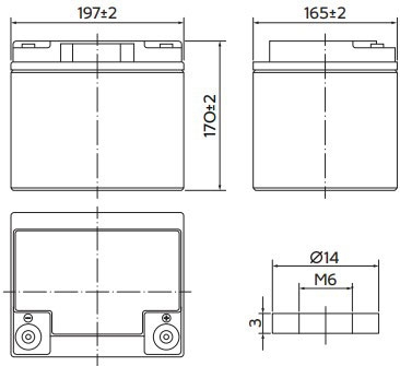 Аккумуляторная батарея YELLOW HRL 12-40