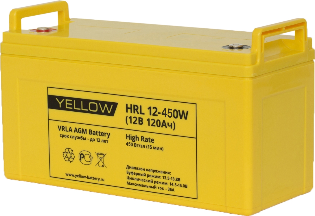 Аккумуляторная батарея YELLOW HRL 12-450W