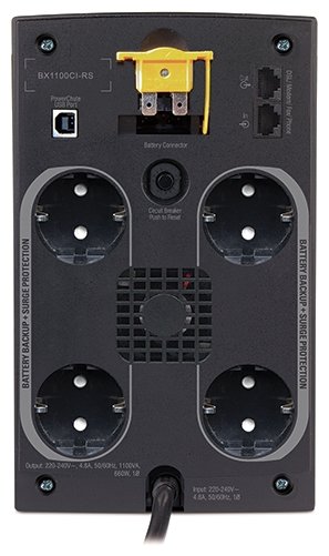 ИБП APC Back-UPS 1100VA with AVR, Schuko Outlets for Russia, 230V
