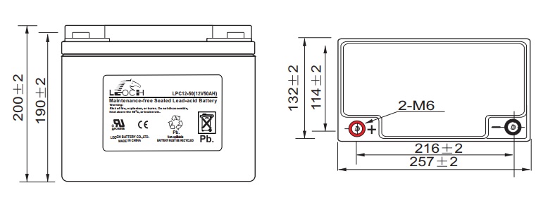 Аккумуляторная батарея Leoch LPC 12-50