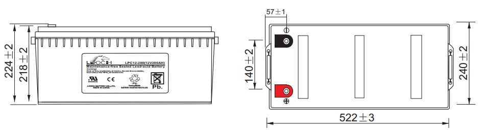 Аккумуляторная батарея Leoch LPC 12-200