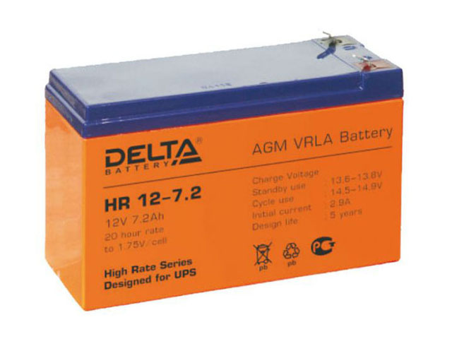 Аккумуляторная батарея Delta battery HR 12-7,2