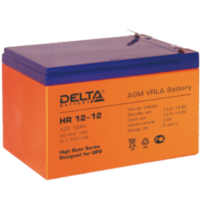 Аккумуляторная батарея Delta battery HR 12-12