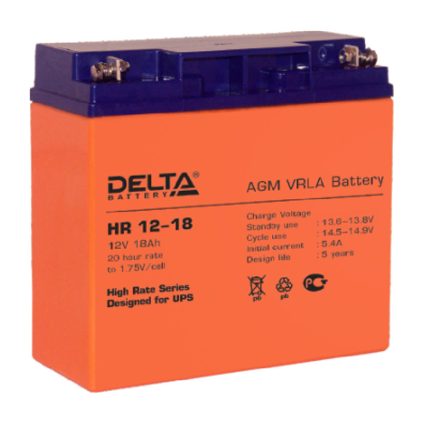 Аккумуляторная батарея Delta battery HR 12-18