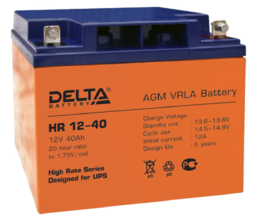 Аккумуляторная батарея Delta battery HR 12-40