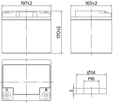 Аккумуляторная батарея YELLOW HRL 12-45