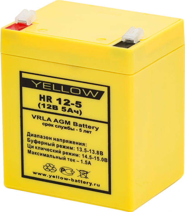 Аккумуляторная батарея YELLOW HR 12-5