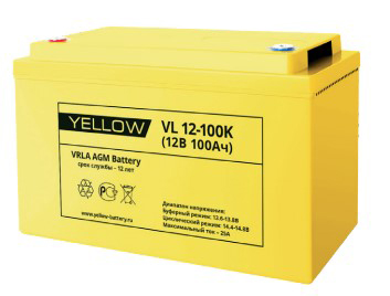 Аккумуляторная батарея YELLOW VL 12-100K