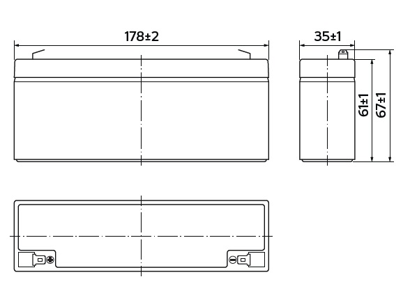 Аккумуляторная батарея YELLOW AB 12-2,2