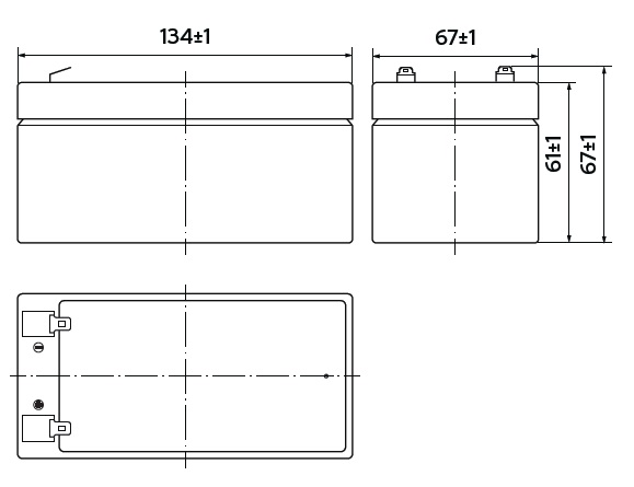 Аккумуляторная батарея YELLOW AB 12-3,2