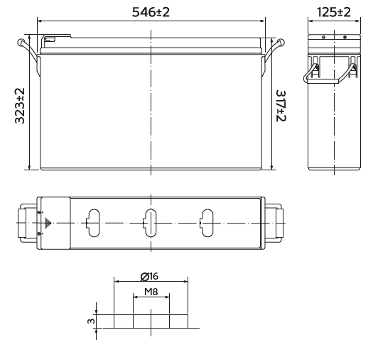Аккумуляторная батарея YELLOW ABF 12-180T