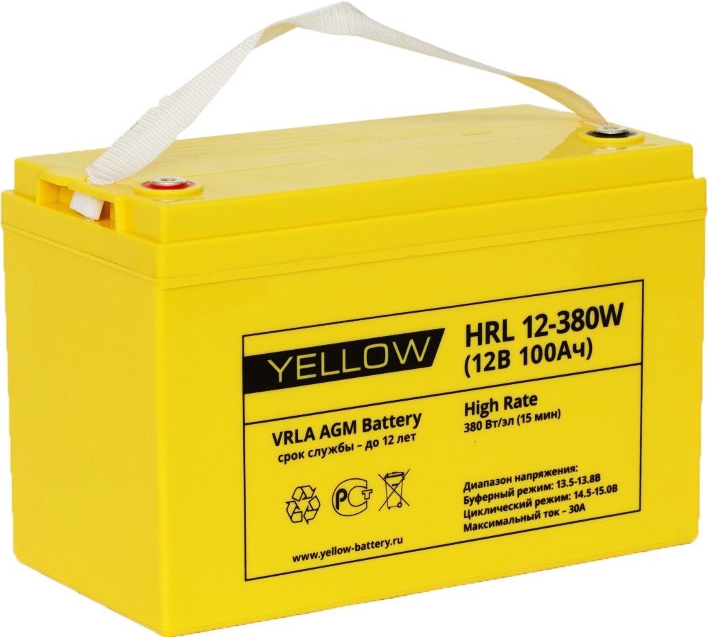Аккумуляторная батарея YELLOW HRL 12-380W (100 Ач)
