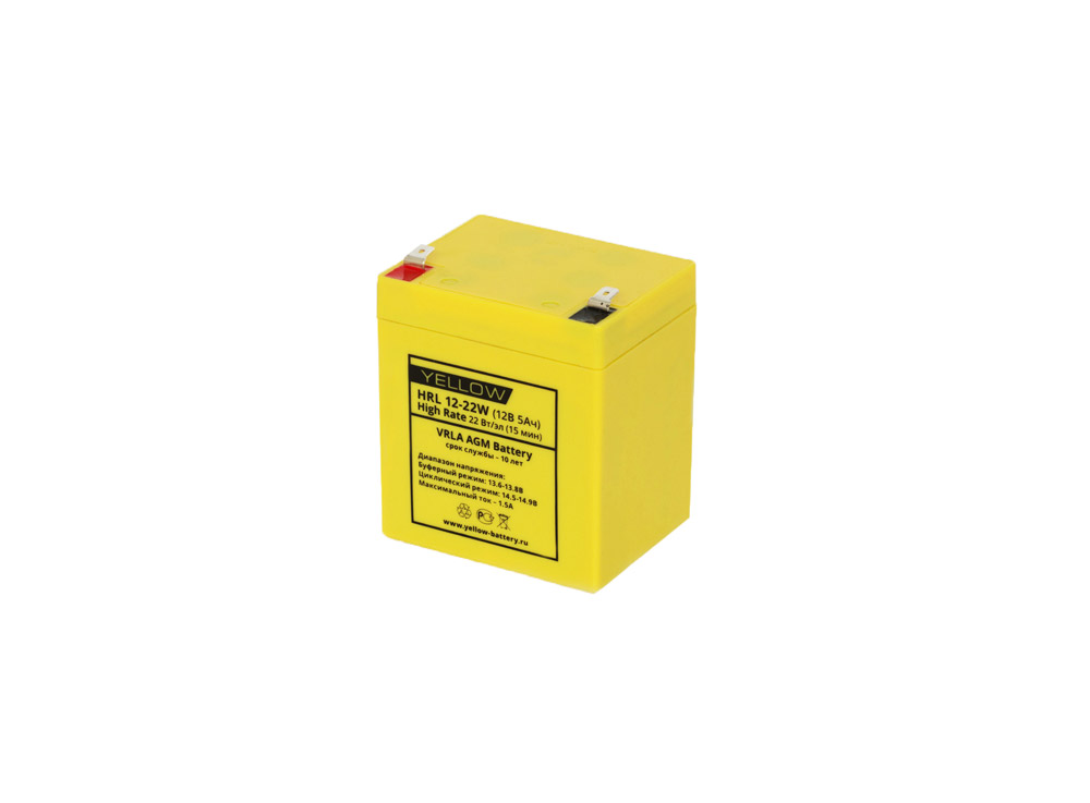 Аккумуляторная батарея YELLOW HRL 12-22W (5 Ач)